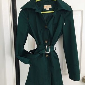 Michael Kors green trench coat